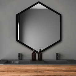 Зеркало Hexagon Alu Black Зеркало Hexagon Alu Black