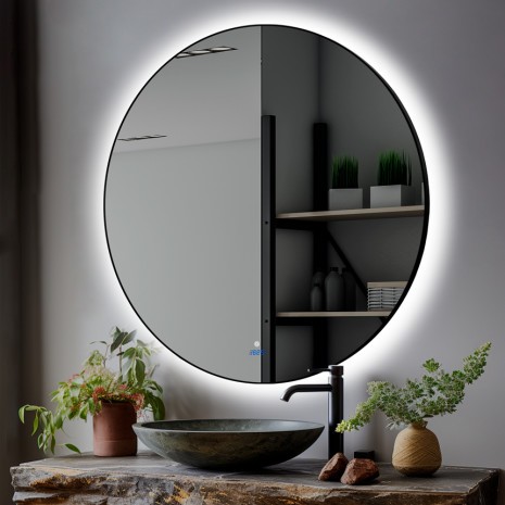 Зеркало Inox R Black 120x120