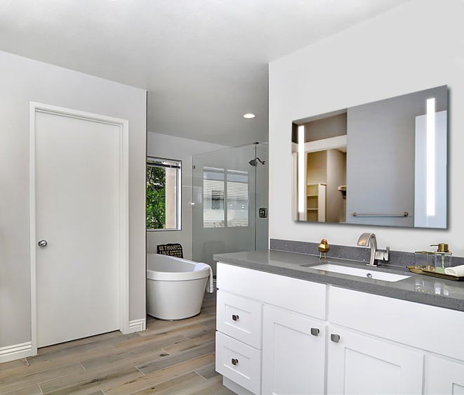 Прямоугольное зеркало в ванную комнату с подсветкой Elvira - Фото 3