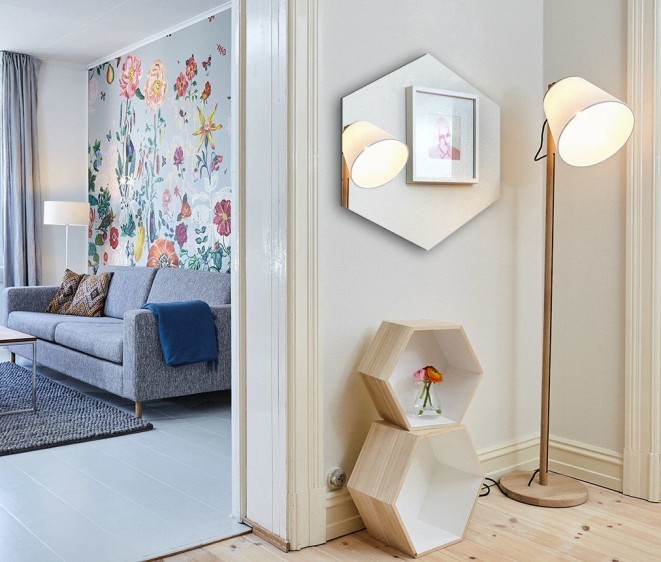 Шестиугольное зеркало без подсветки Hexagon - Фото 3