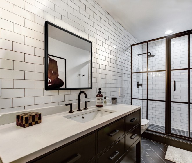 Зеркало в черной раме alu 001 Black - Фото 3