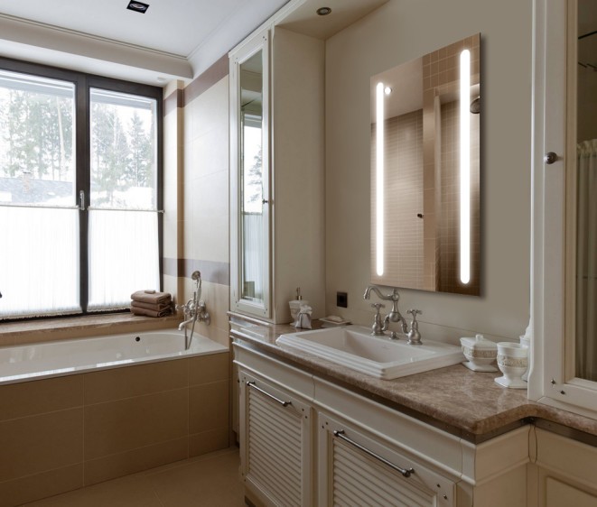 Прямоугольное зеркало в ванную комнату с подсветкой Linda - Фото 3