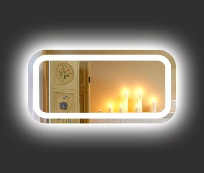 Зеркало с контурной подсветкой амбилайт Loretta + амбилайт - Фото 2