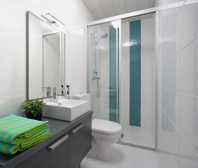 Зеркало в алюминиевой раме с наружным LED светильником alu 008 + Consol 01 - Фото 3