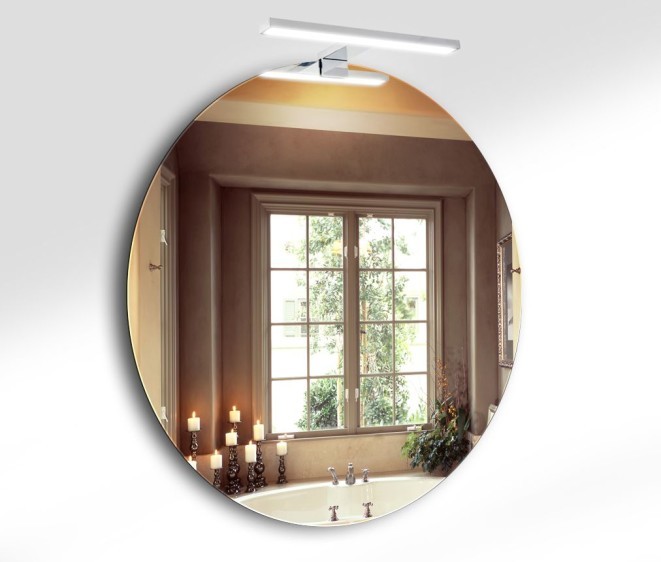 Зеркало с наружным LED светильником Shape 01 + Consol 01 - Фото 1 Зеркало с наружным LED светильником Shape 01 + Consol 01 - Фото 1