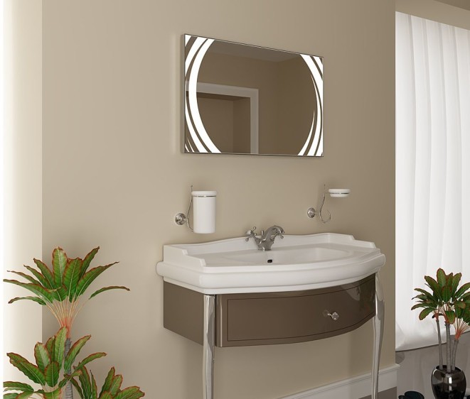 Зеркало с LED подсветкой в ванную комнату Alba - Фото 3