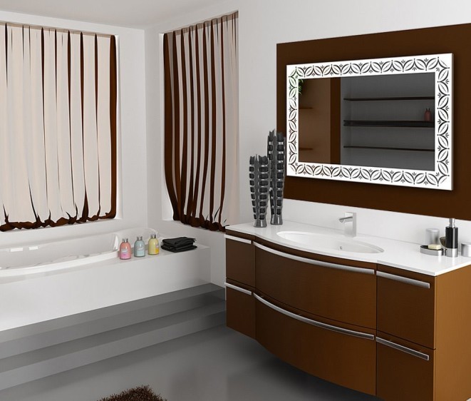 Прямоугольное зеркало с LED подсветкой в ванную комнату Elide - Фото 3