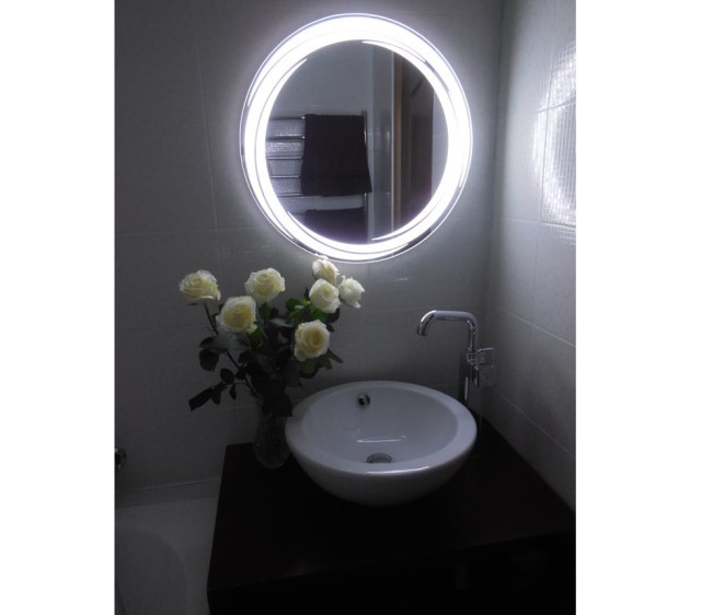Круглое зеркало с LED подсветкой в ванную комнату Celeste - Фото 4