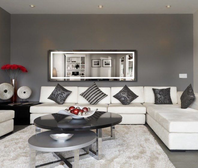 Большое зеркало с подсветкой в ванную комнату Livia XL - Фото 3