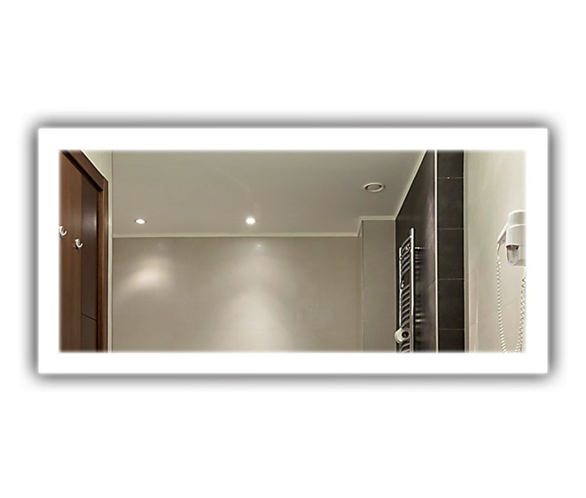 Большое зеркало с LED подсветкой в ванную комнату Norma XL - Фото 2
