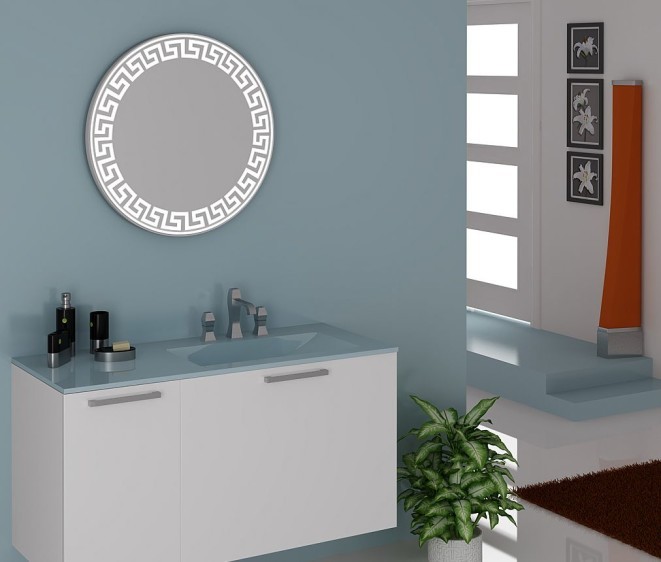 Круглое зеркало с LED подсветкой в ванную комнату Patrizia - Фото 3