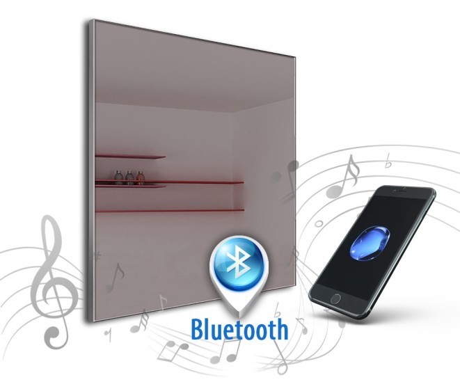 Зеркало с аудио колонками alu 008 + Bluetooth - Фото 1 Зеркало с аудио колонками alu 008 + Bluetooth - Фото 1