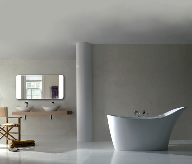 Зеркало в белой раме Sabina Inox White - Фото 3