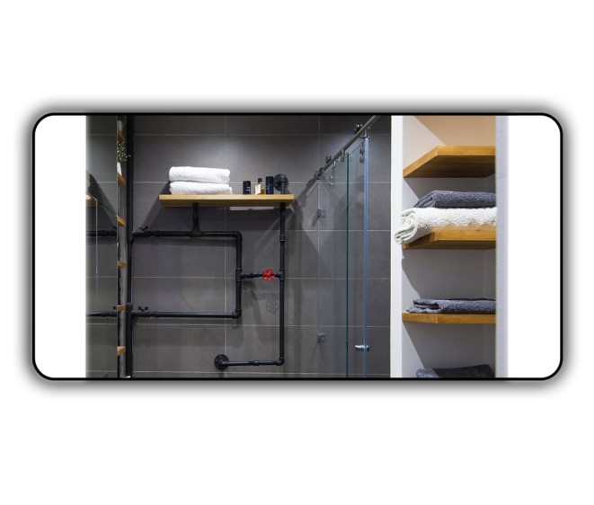 Зеркало в черной раме Sabina Inox Black - Фото 2