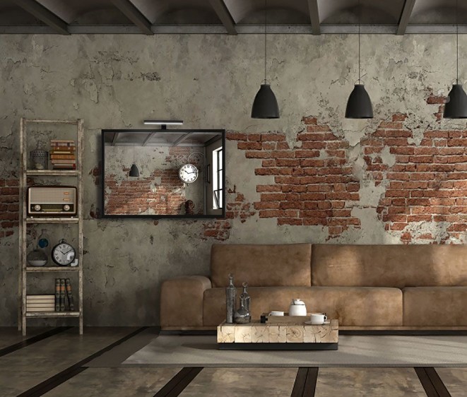 Зеркало в черной раме alu 001 + Consol 01 Black - Фото 5