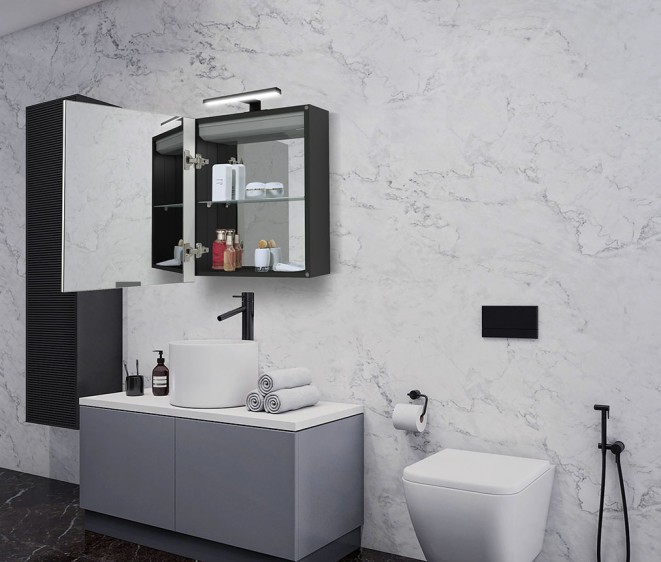 Зеркальный шкафчик Claudio Black - Фото 4