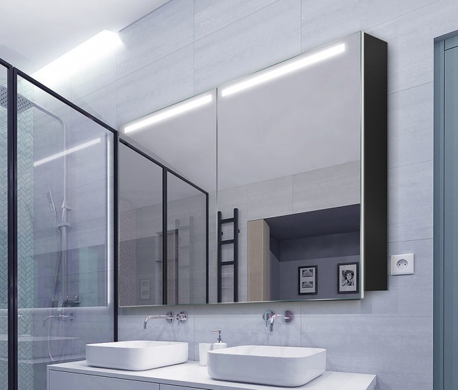 Зеркальный шкафчик Benedetto Black - Фото 4