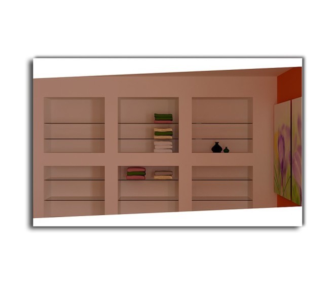 Прямоугольное зеркало в ванную комнату с подсветкой Amelia - Фото 1