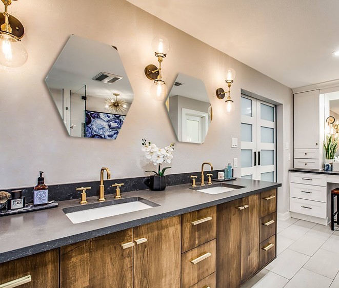 Шестиугольное зеркало без подсветки Hexagon H - Фото 3