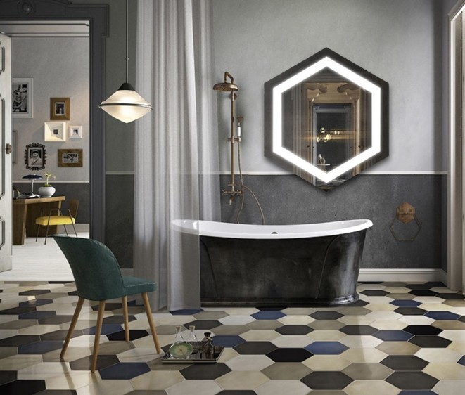 Зеркало с LED подсветкой Hexagon LED - Фото 2