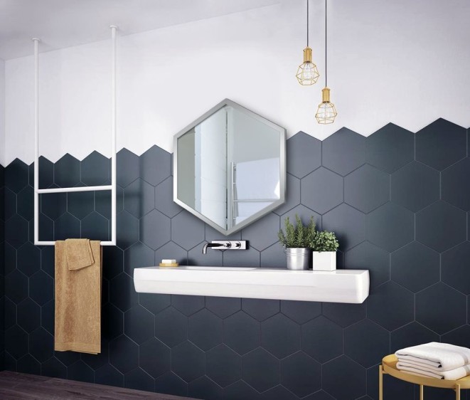 Шестиугольное зеркало без подсветки Hexagon - Фото 4 Шестиугольное зеркало без подсветки Hexagon - Фото 4