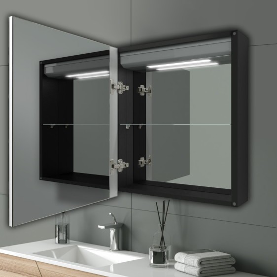 Зеркальный шкафчик Atlant 101 Black - Фото 7