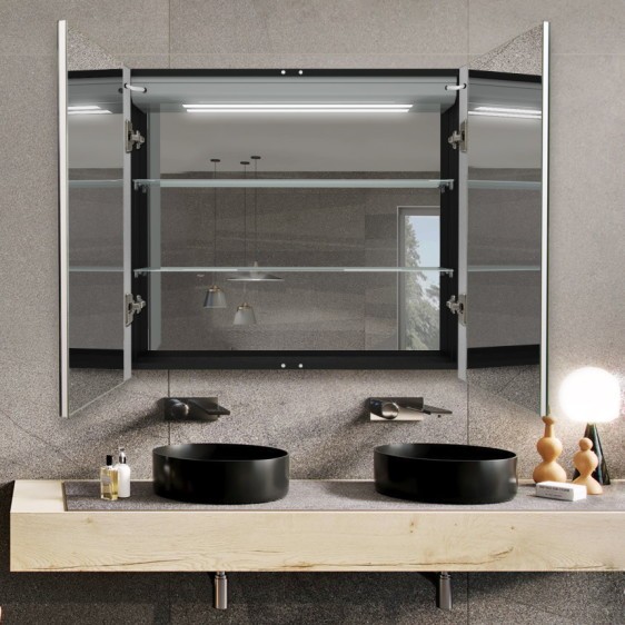 Зеркальный шкафчик Biaggio Black - Фото 7