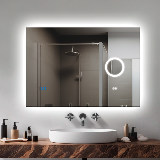 Зеркало Shape 04 70x100 Right + clock - Фото 1