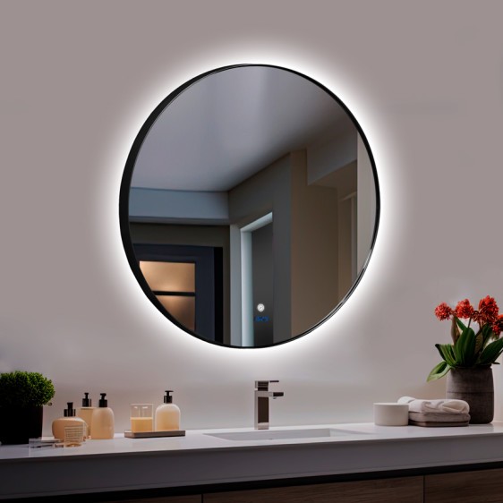 Зеркало Inox R Black 80x80 - Фото 3