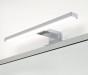 Зеркало в алюминиевой раме с наружным LED светильником alu 001 + Consol 01 - Фото 2