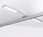 Зеркало в алюминиевой раме с наружным LED светильником alu 001 + Consol 04