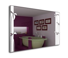 Прямоугольное зеркало с LED подсветкой в ванную комнату Olga