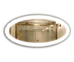 Овальное зеркало с LED подсветкой в ванную комнату Italia XL