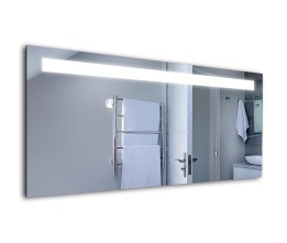 Прямоугольное зеркало в ванную комнату с подсветкой Alina