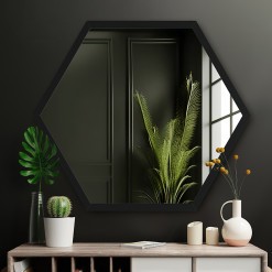 Дзеркало Hexagon Alu H Black