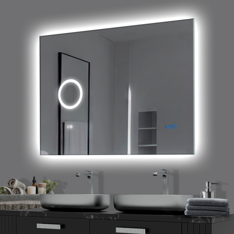 Дзеркало Shape 04 70x100 Left + clock