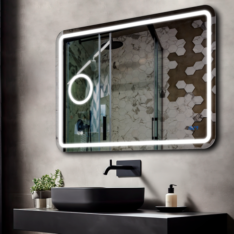 Дзеркало Loretta 70x100 Left + clock