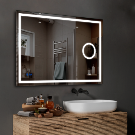 Дзеркало Livia 70x100 Right + clock