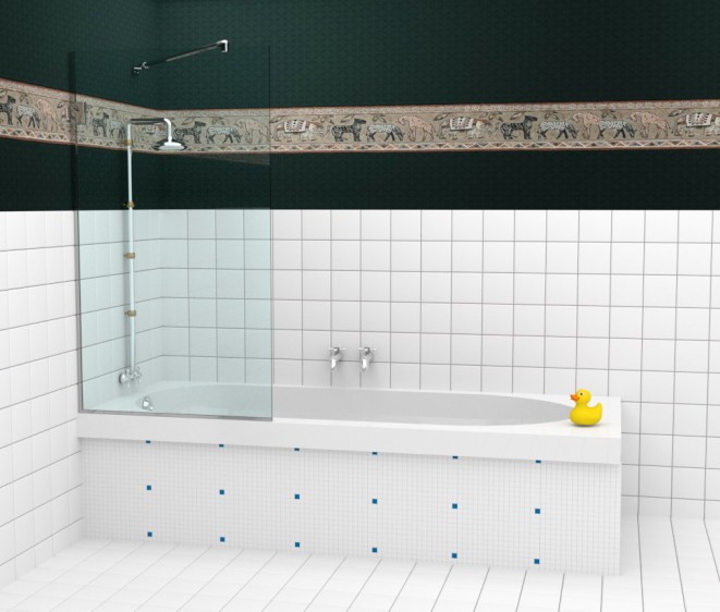 Шторка для ванної кімнати Danube 150x55 шторка справа - Фото 2