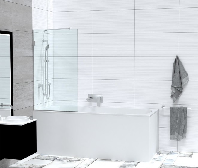 Шторка для ванної кімнати Danube 150x55 шторка справа - Фото 4