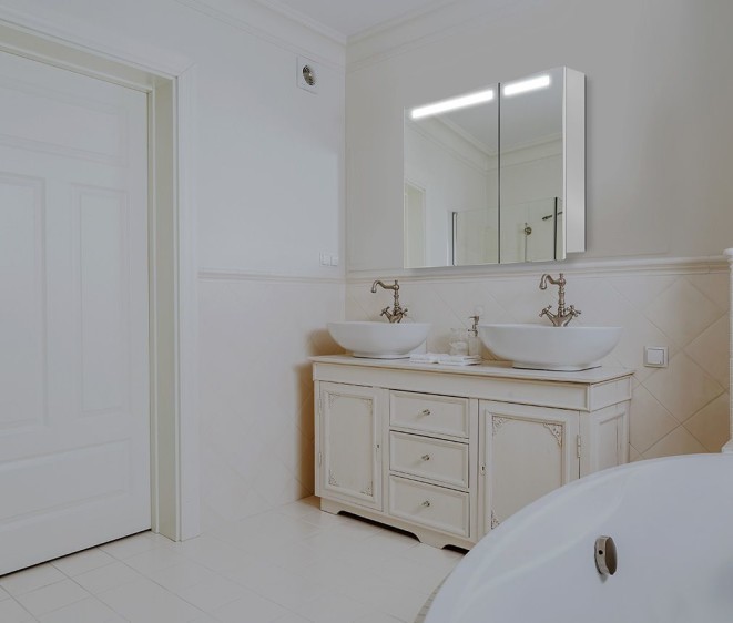 Дзеркальна шафка Atlant LED 202 70x70 - Фото 4