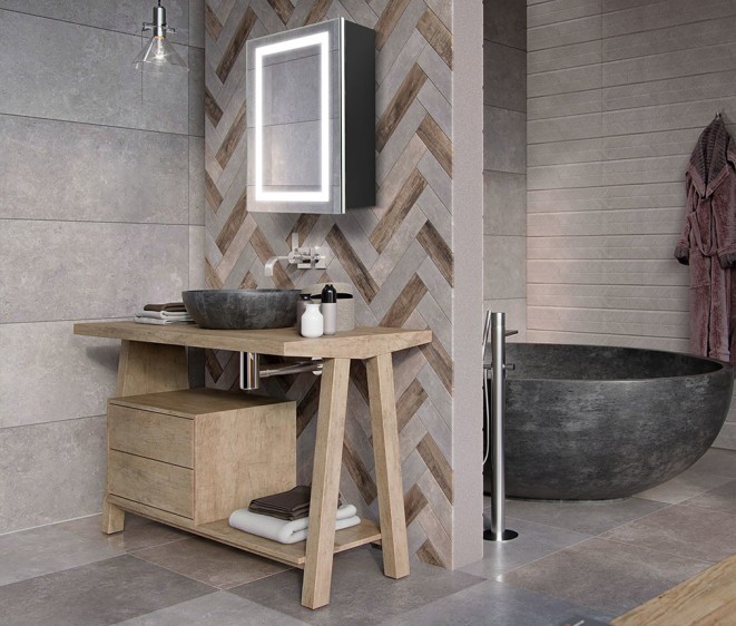 Дзеркальна шафка Leonardo Black - Фото 3