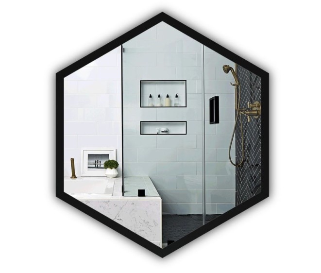 Дзеркало Hexagon Alu Black - Фото 1