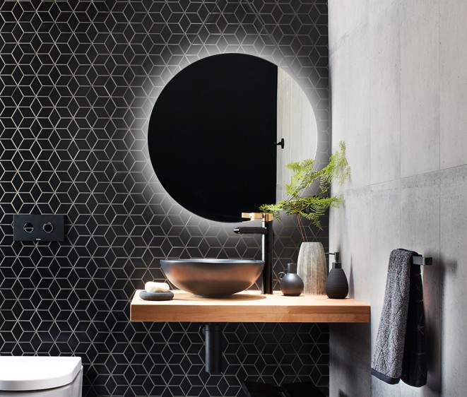 Дзеркало Shape 01 70x70 + амбилайт - Фото 2