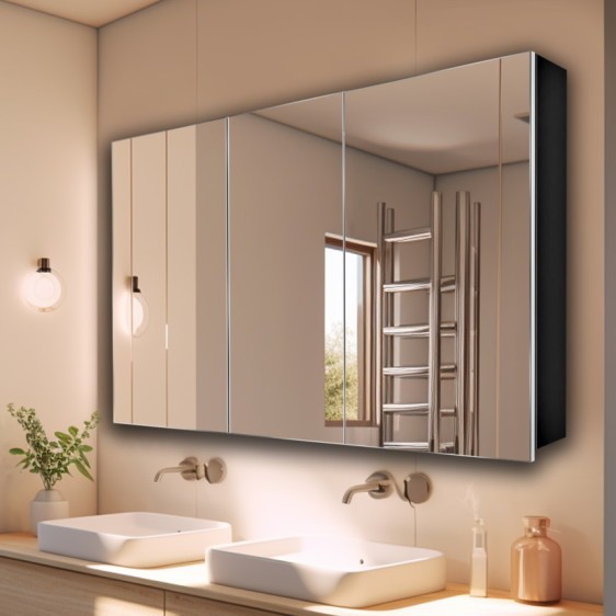 Дзеркальна шафка Atlant 301 Black - Фото 6