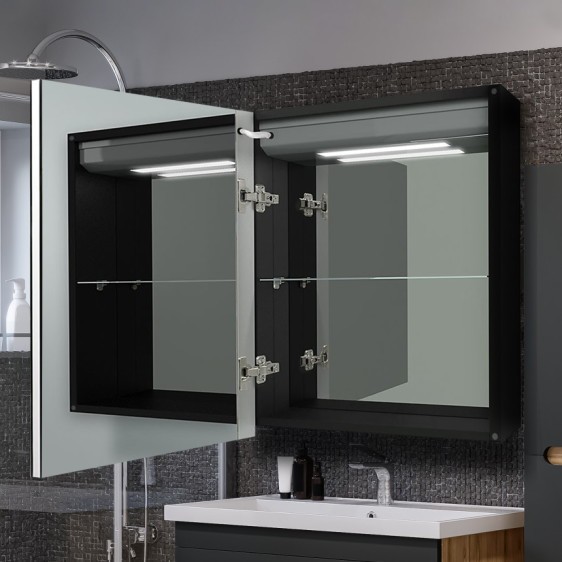 Дзеркальна шафка Ernesto Black - Фото 7 Дзеркальна шафка Ernesto Black - Фото 7