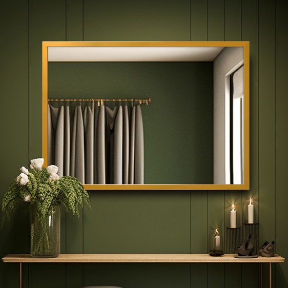 Дзеркало alu 001 Gold - Фото 4