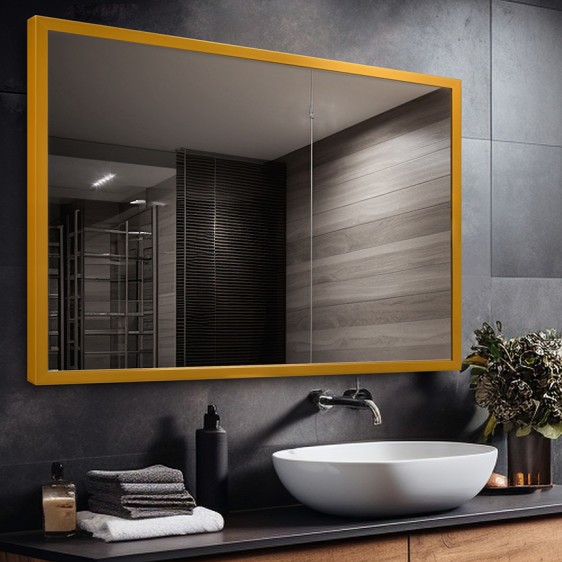 Дзеркало alu 001 Gold - Фото 5