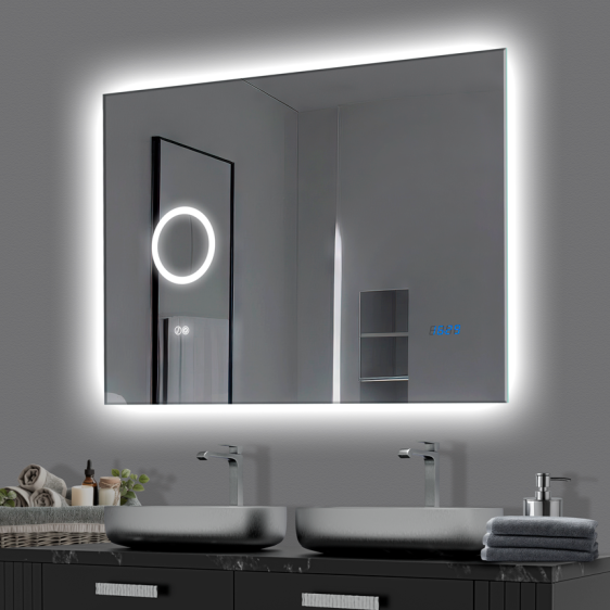 Дзеркало Shape 04 70x100 Left + clock - Фото 2