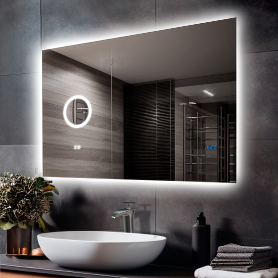 Дзеркало Shape 04 70x100 Left + clock - Фото 3